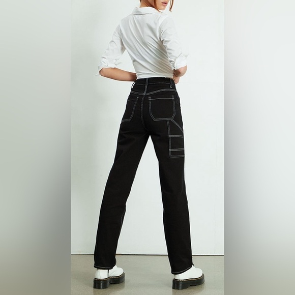 PacSun Black Cargo Boyfriend Carpenter Pants - Picture 3 of 9
